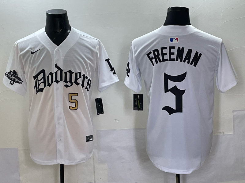 Men Los Angeles Dodgers #5 Freeman white Nike 2025 MLB jersey 008->los angeles dodgers->MLB Jersey